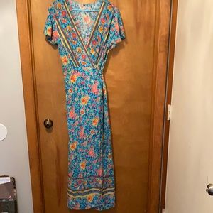 MAXI FLORAL WRAP DRESS